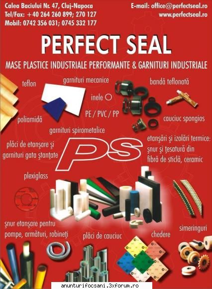 vand garnituri produse din cauciuc: placi, mansete, inele o, profile din cauciuc perfect seal srl,