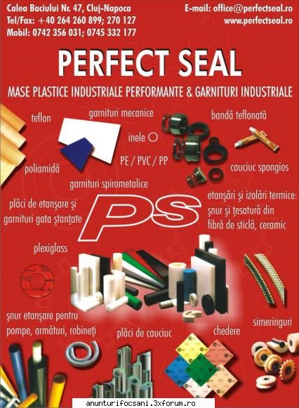 vand garnituri, produse din cauciuc: placi, mansete, inele o, profile din cauciuc perfect seal srl,
