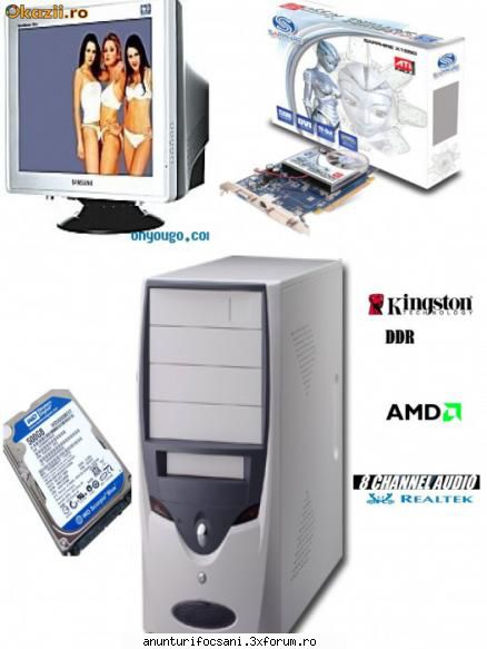 Vand desktop pc cu monitor - Computer / calculator Sunt incluse Windows XP si - Vanzari