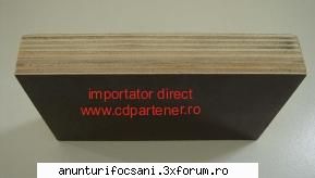 vand placi tip tego pentru cofrat. placa 1,22m x 2,44m, grosime 18mm, din plop, acoperita cu film